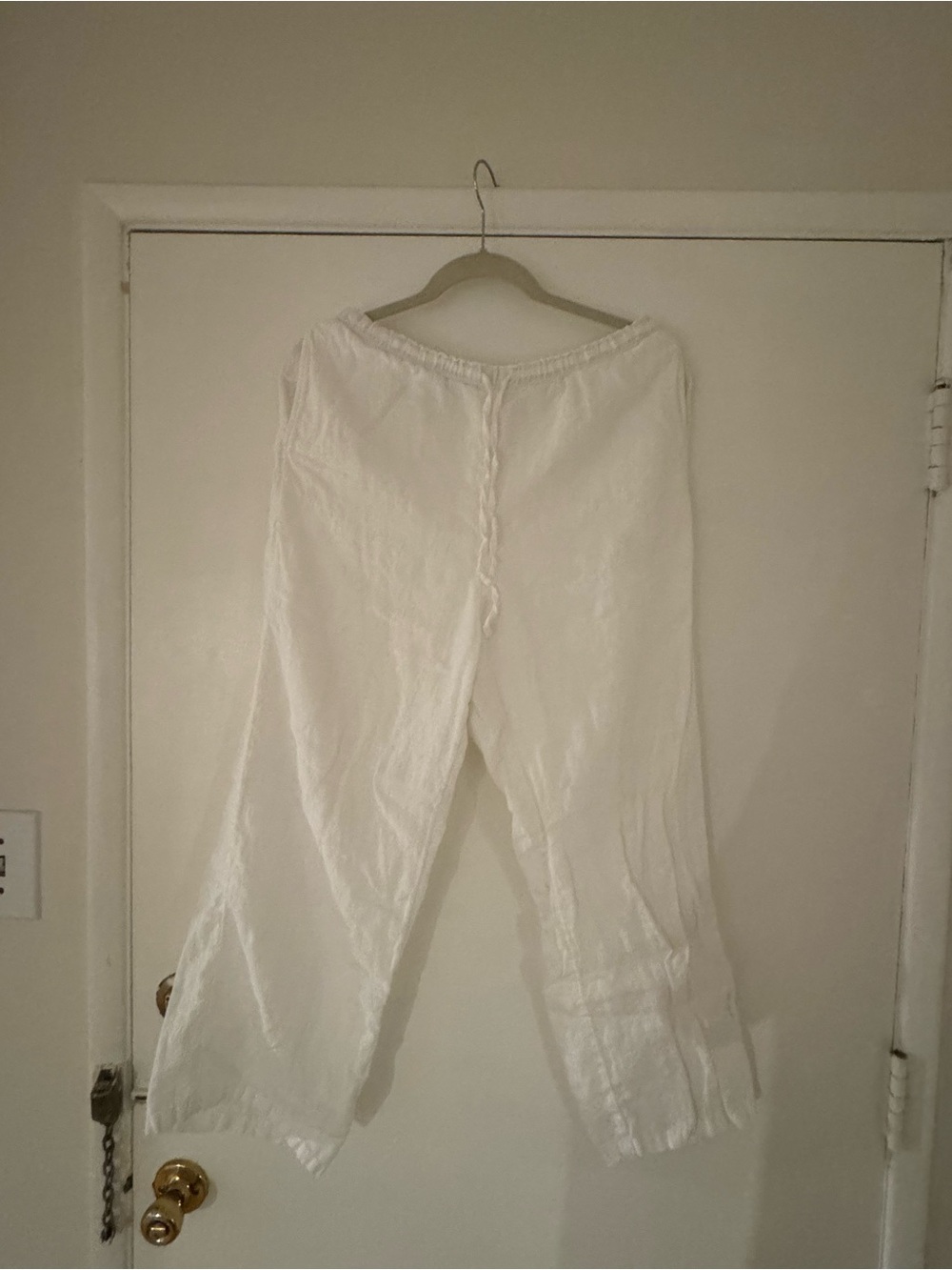 J. Crew Women’s White Linen Pants